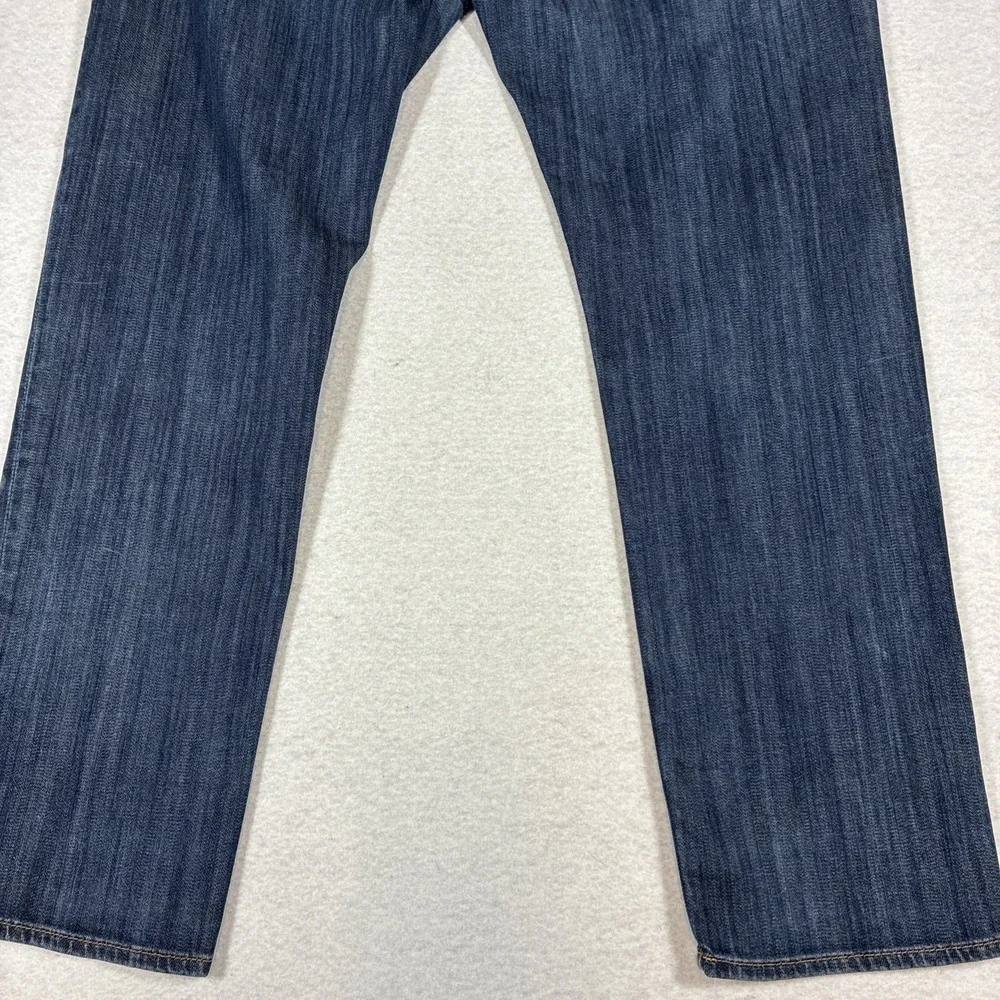 Lucky Brand Men's 410 Athletic Fit Blue Denim Jeans Size 36x32 Whiskering Fade